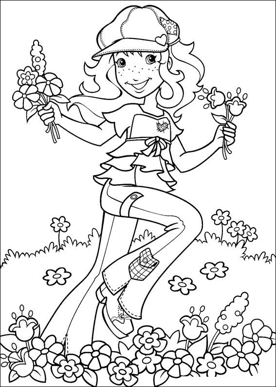 Plansa de colorat cu Holly Hobbie 27 20